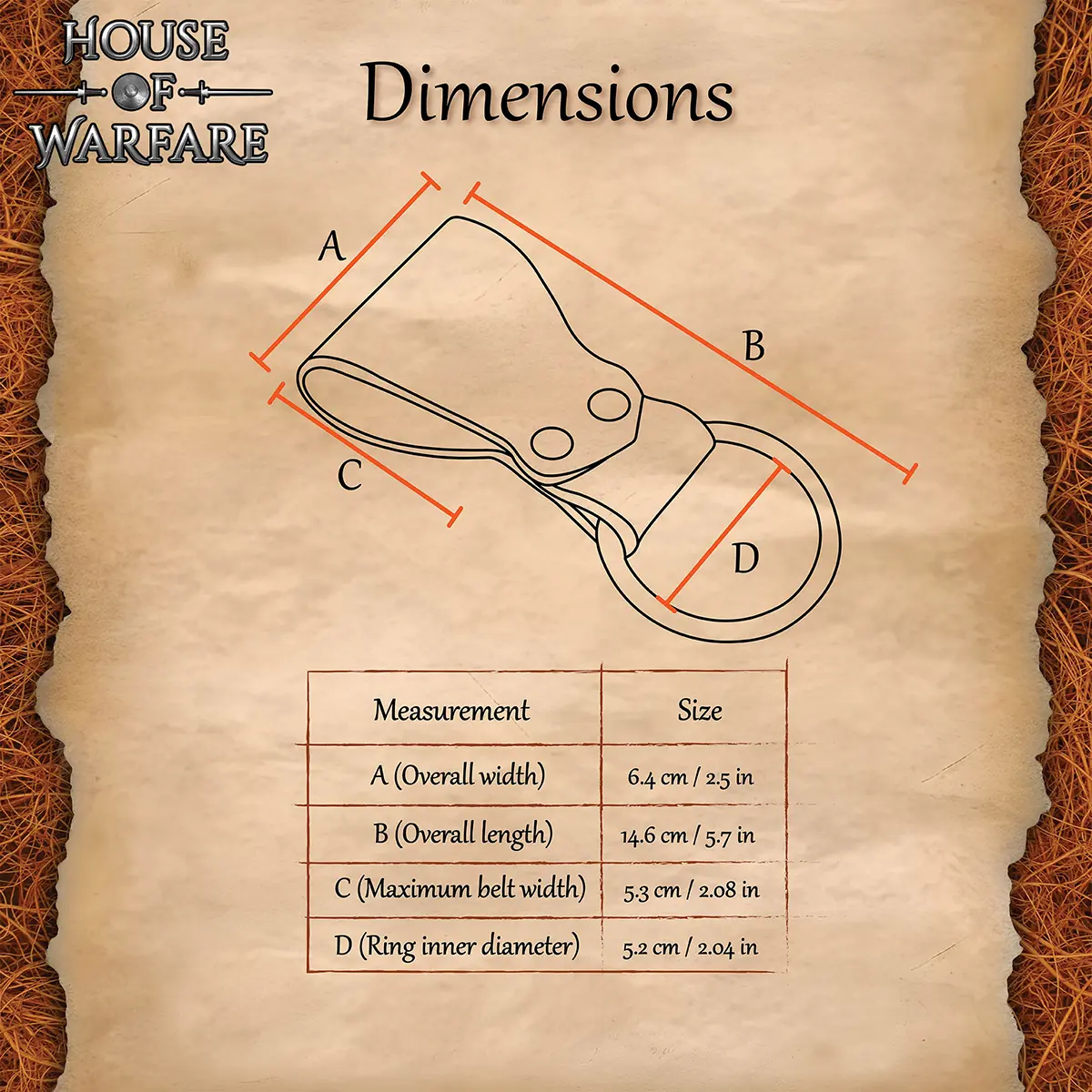 Medieval Leather Axe Frog with Steel Ring – Handcrafted Belt Holder for Axes, Hammers, LARP utility Medieval Leather Axe Frog with Steel Ring – Handcrafted Belt Holder for Axes, Hammers, LARP utility - Image 3