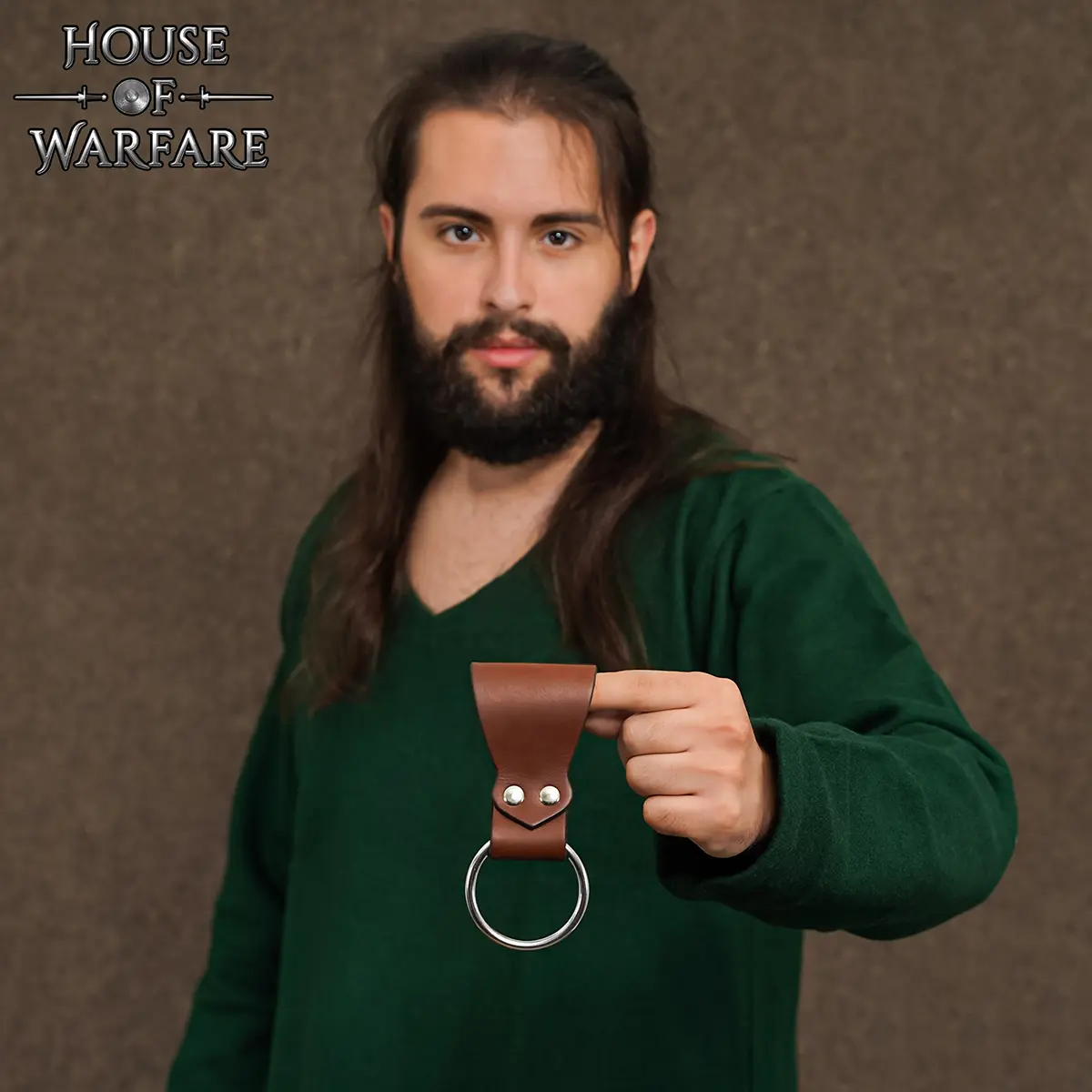 Medieval Leather Axe Frog with Steel Ring – Handcrafted Belt Holder for Axes, Hammers, LARP utility Medieval Leather Axe Frog with Steel Ring – Handcrafted Belt Holder for Axes, Hammers, LARP utility - Image 5