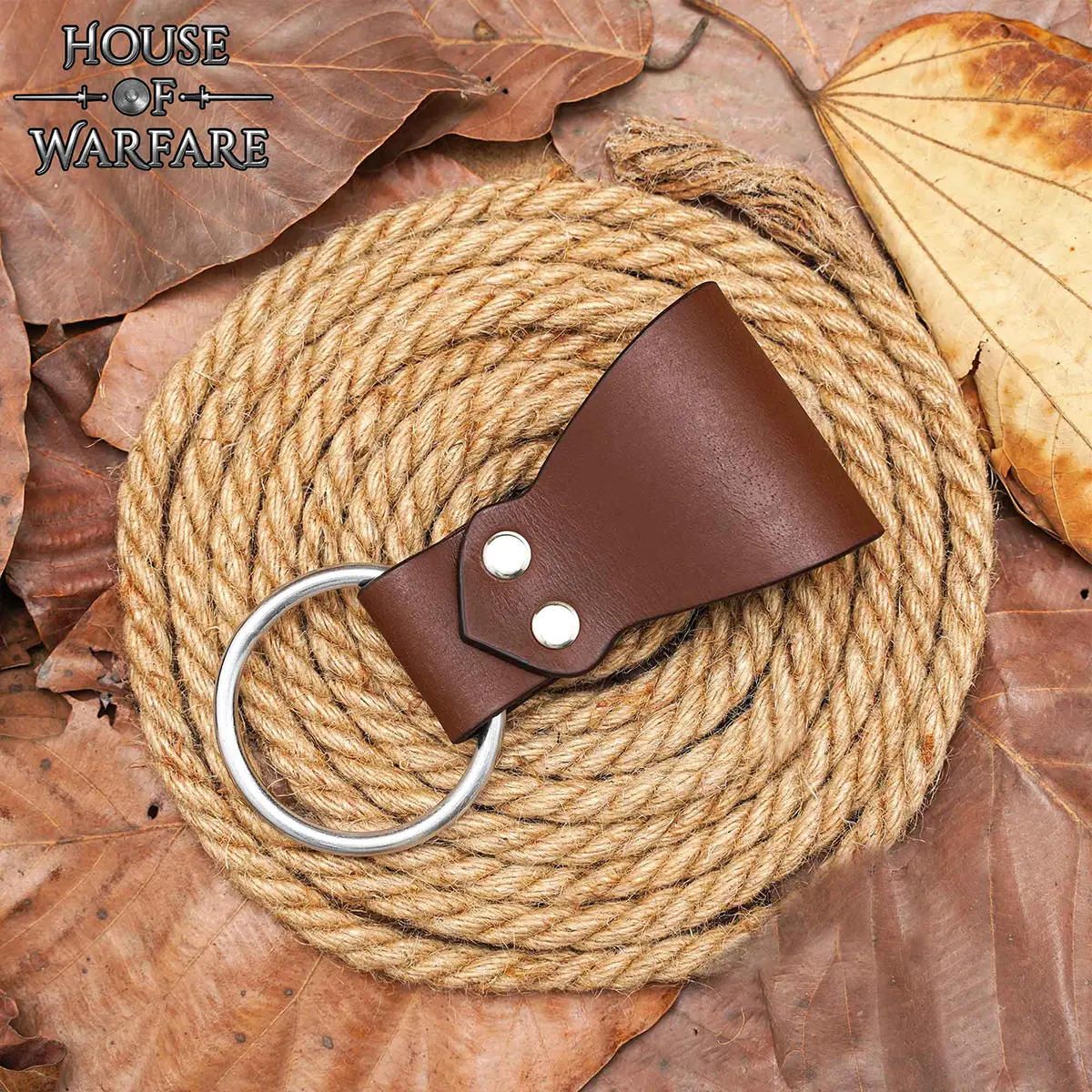 Medieval Leather Axe Frog with Steel Ring – Handcrafted Belt Holder for Axes, Hammers, LARP utility Medieval Leather Axe Frog with Steel Ring – Handcrafted Belt Holder for Axes, Hammers, LARP utility - Image 6