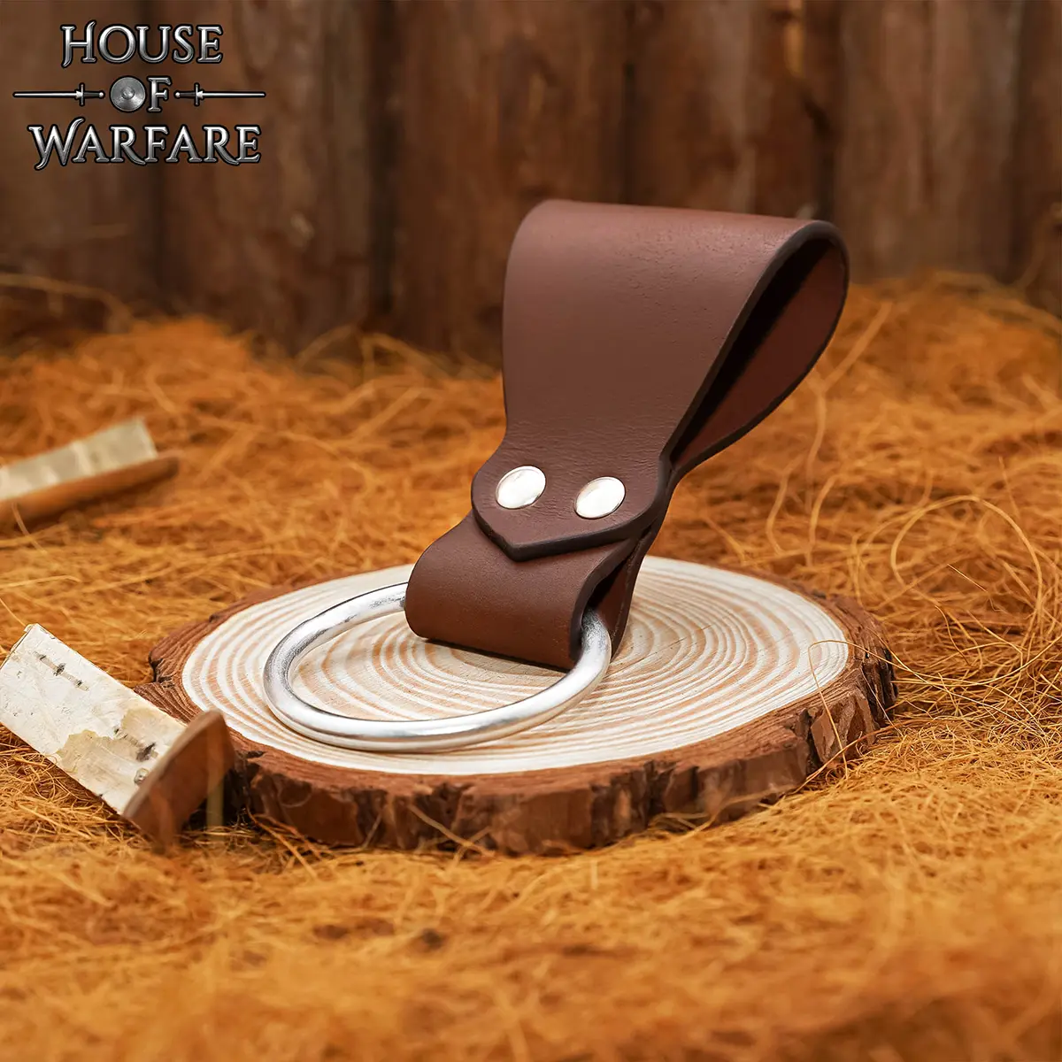 Medieval Leather Axe Frog with Steel Ring – Handcrafted Belt Holder for Axes, Hammers, LARP utility Medieval Leather Axe Frog with Steel Ring – Handcrafted Belt Holder for Axes, Hammers, LARP utility - Image 9