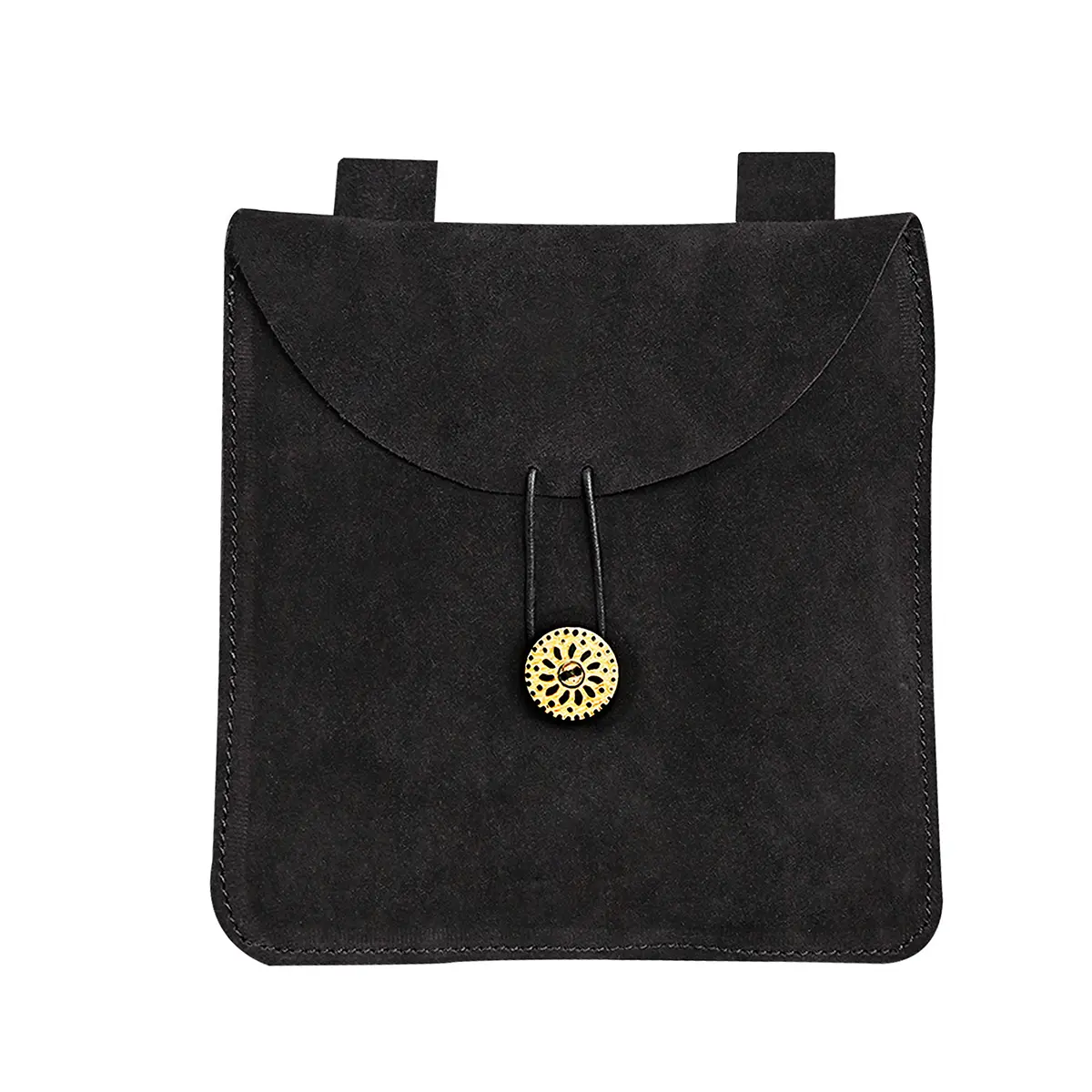 Large Genuine Suede Pouch