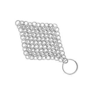 Medieval Steel Chainmail Keychain – Butted 8 mm 16 Gauge Rings for LARP & Gifts