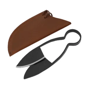 Viking Hand Forged Scissors with Leather Sheath