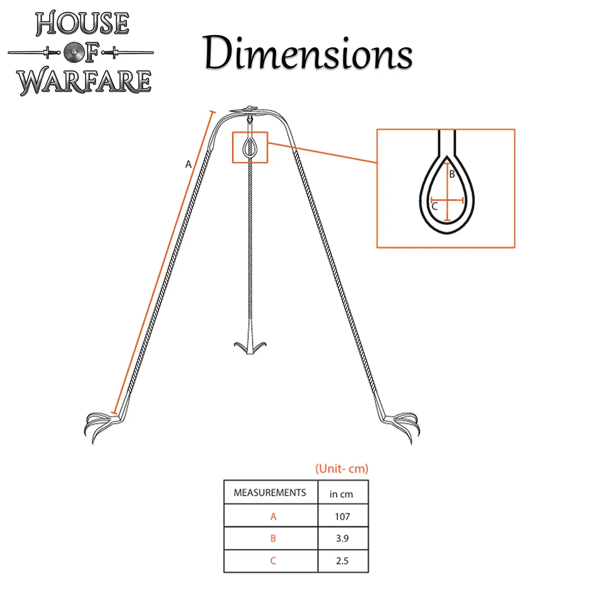 Medieval Three-Legged Iron Tripod Stand Hand-Forged Outdoor Rustic Campfire Cooking Gear Medieval Three-Legged Iron Tripod Stand Hand-Forged Outdoor Rustic Campfire Cooking Gear - Image 3