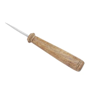Leather Needle Awl -Polished Wooden Handle | Traditional Stitching Tool