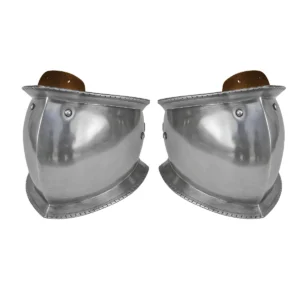 Hand-Forged Medieval Poleyns 14th-15th Century Polished Steel Knee Armor for LARP, Stage & Display – Discontinued