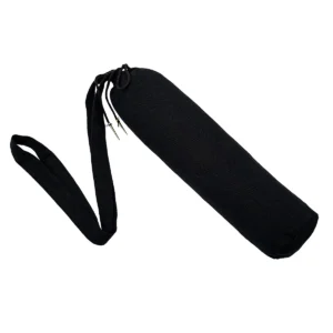Portable Drawstring Canvas Bottle Cover Black | Durable Bottle Storage Sleeve