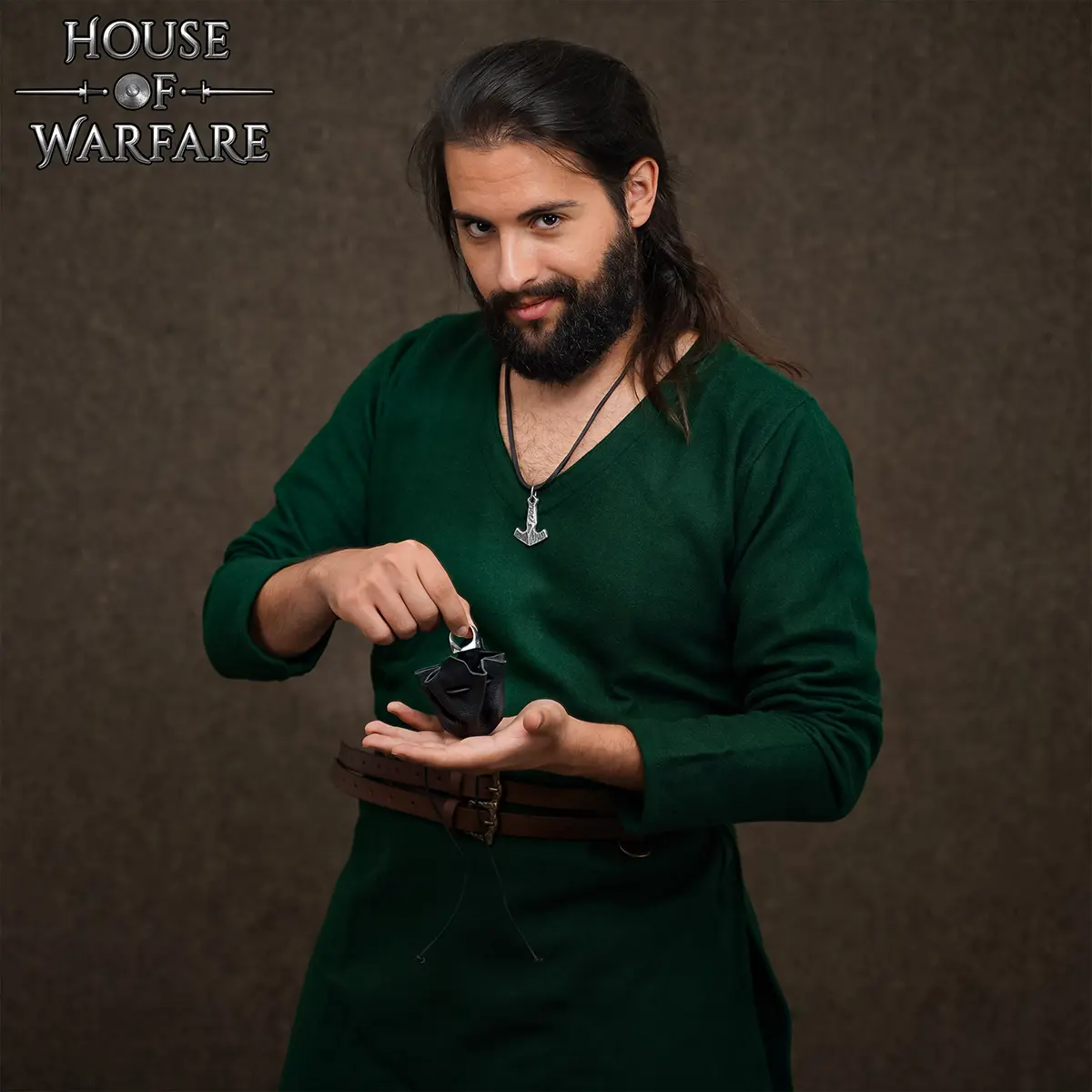 Small Leather Coin Purse – Handcrafted Black Drawstring Pouch for Coins, Dice, Jewelry Small Leather Coin Purse – Handcrafted Black Drawstring Pouch for Coins, Dice, Jewelry - Image 2