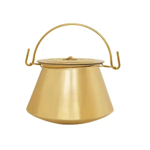 Roman Style Brass Situla with Lid - Hstorical Cooking Kettle For Open fire & Camp Fire Events