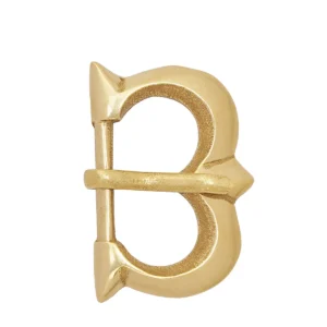 Solid Brass Bowed Belt Buckle