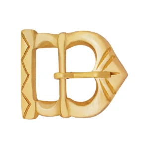 Early Medieval Solid Brass Belt Buckle – Viking & Norman Historical & Costume Accessory