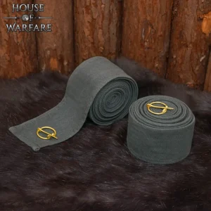 Cotton Viking Arm Wraps with Brass Fibula