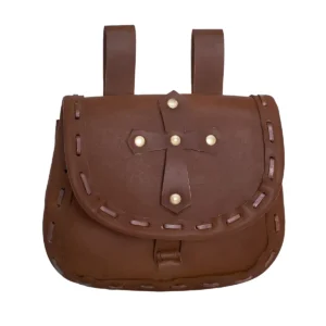 Leather Crusader Cross Belt Bag – Brown