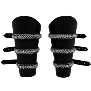 Ranger Leather Bracers with Chainmail Rows