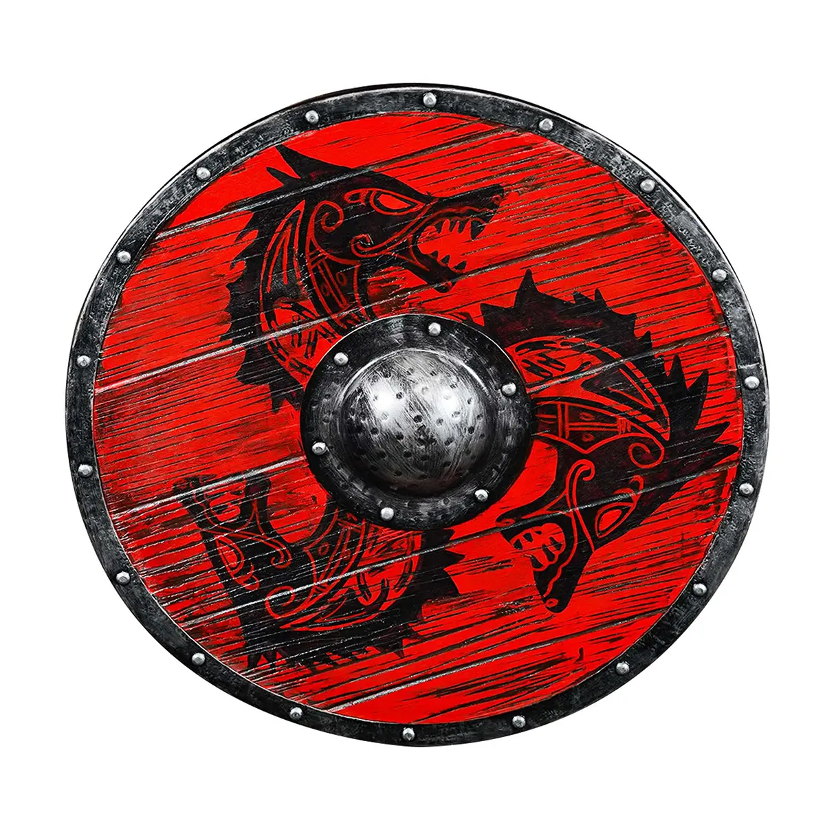 Fenrir Wolf wooden shield