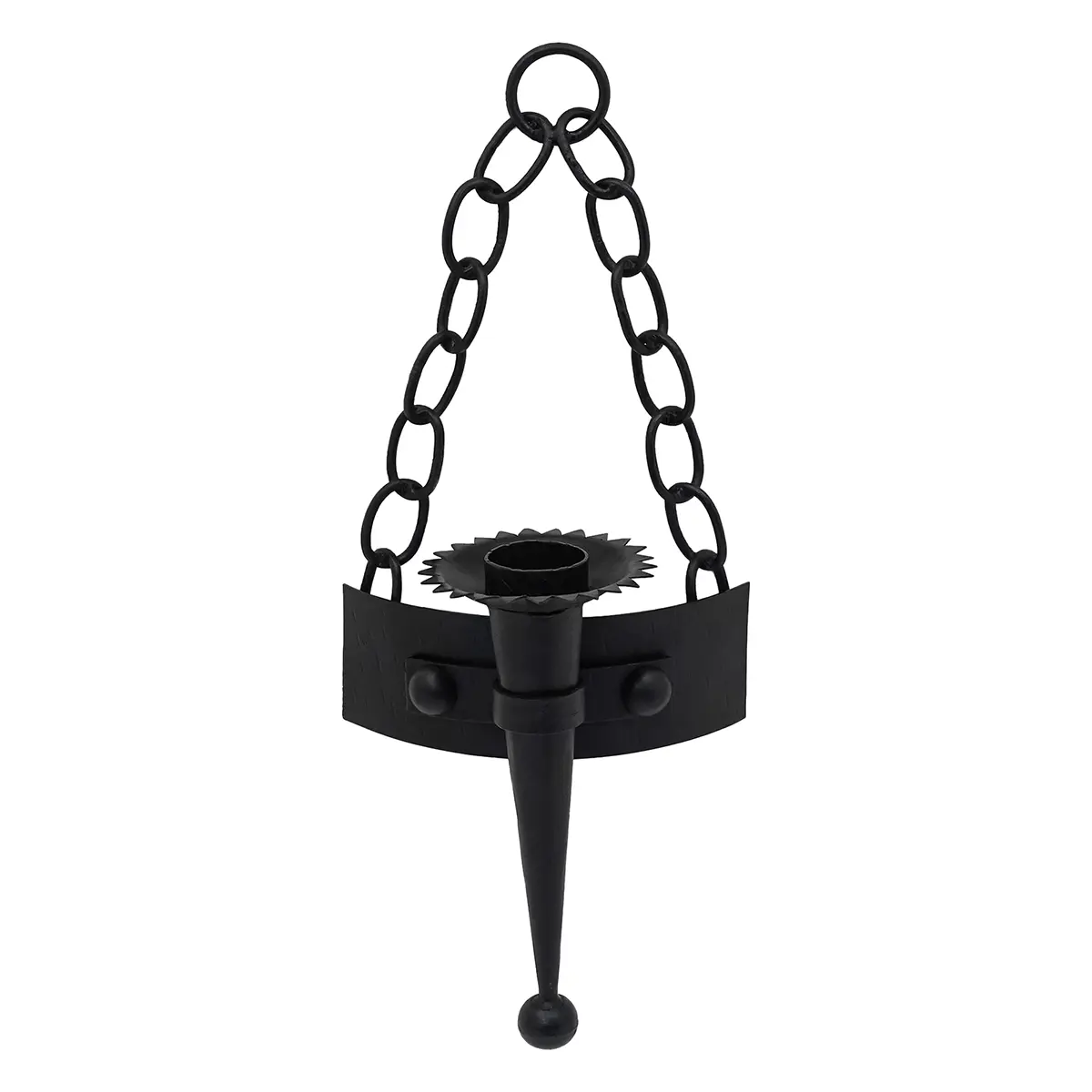 701829 (1) Gothic Black Iron Candle Holder