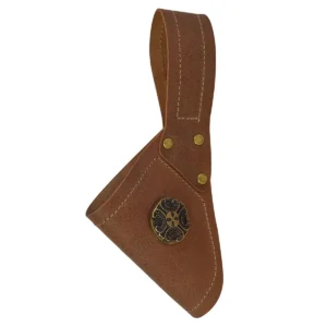 Medieval Leather Sword Frog Antique Cross Design