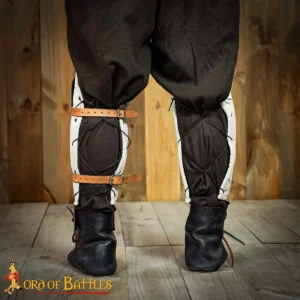 Medieval Padded Cotton Greaves – Triple Layer with Multi Fiber Wadding