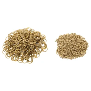 Loose Brass Round Rings with Round Rivets – 6mm | 18 Gauge | For Riveted Medieval Chainmail