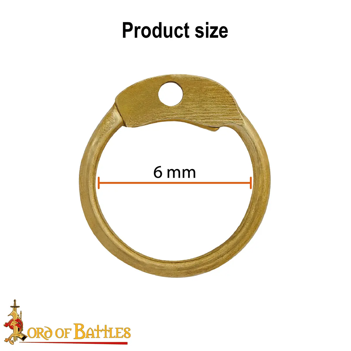Loose Brass Round Rings with Round Rivets – 6mm | 18 Gauge | For Riveted Medieval Chainmail Loose Brass Round Rings with Round Rivets – 6mm | 18 Gauge | For Riveted Medieval Chainmail - Image 3