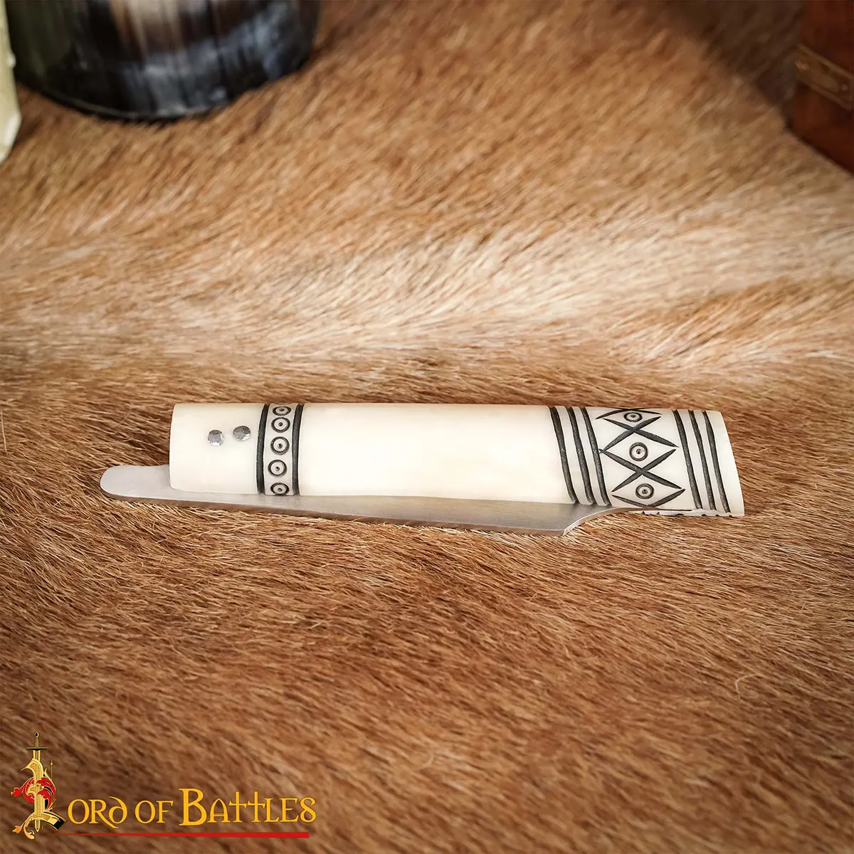 Iron Hand Forged Folding Knife with Bone Handle – 20 cm Polished Stainless Steel Blade Iron Hand Forged Folding Knife with Bone Handle – 20 cm Polished Stainless Steel Blade - Image 6