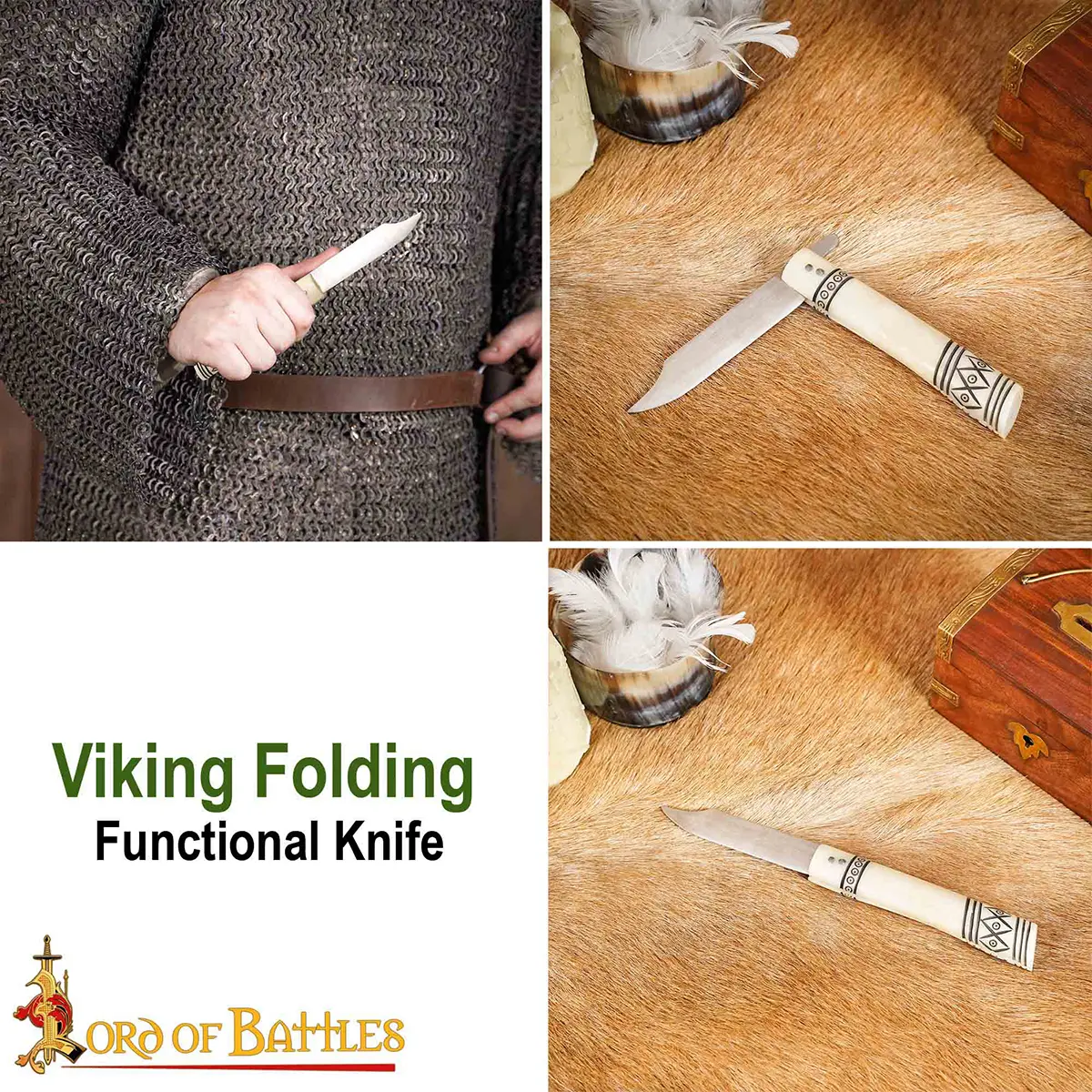 Iron Hand Forged Folding Knife with Bone Handle – 20 cm Polished Stainless Steel Blade Iron Hand Forged Folding Knife with Bone Handle – 20 cm Polished Stainless Steel Blade - Image 8