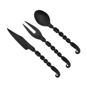 Hand Forged Medieval Cutlery Set Spoon, Fork and knife