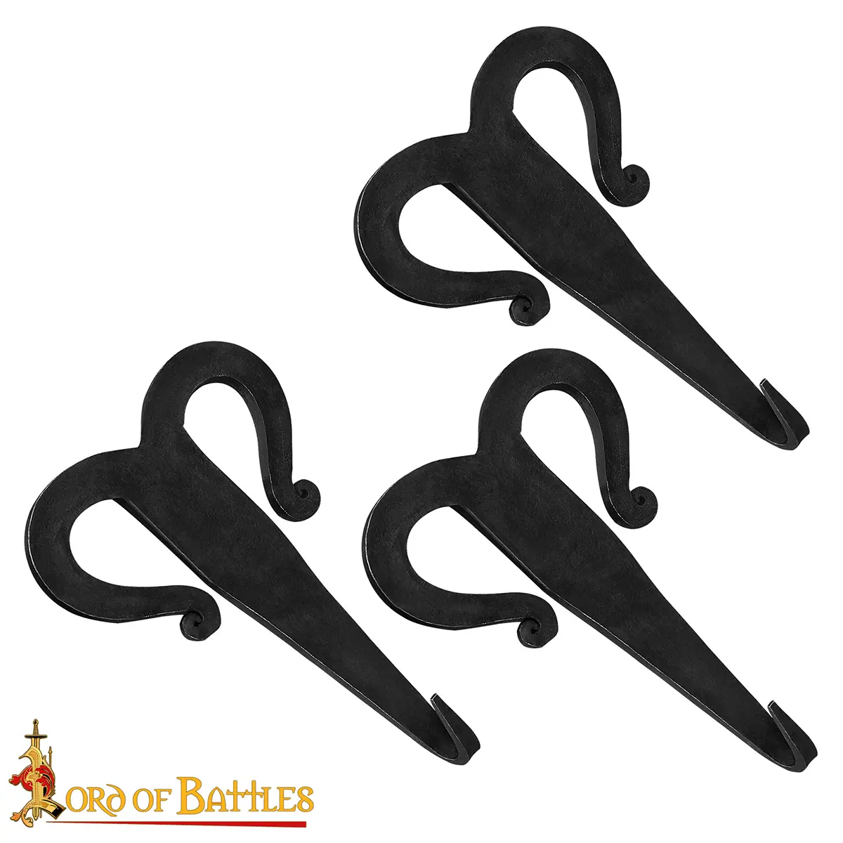 Celtic Hand Forged Iron Belt Hook Buckle Functional Medieval Accessory Celtic Hand Forged Iron Belt Hook Buckle Functional Medieval Accessory - Image 2