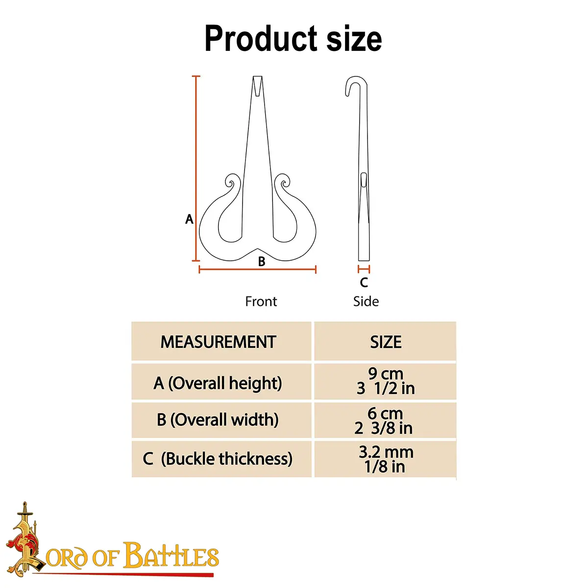 Celtic Hand Forged Iron Belt Hook Buckle Functional Medieval Accessory Celtic Hand Forged Iron Belt Hook Buckle Functional Medieval Accessory - Image 3