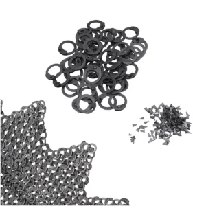 Flat Chainmail Rings with Wedge Rivets 8mm 18 Gauge, 1 Kg