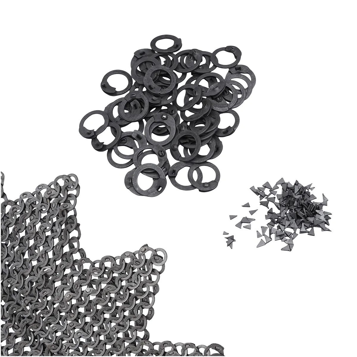 870N-Featured-1 Flat Chainmail Rings with Wedge Rivets 8mm 18 Gauge, 1 Kg