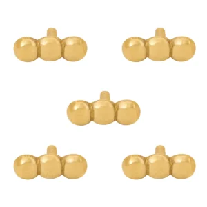 The Ellipses Pure Solid Brass Leather Mounts Set of 5 Functional Accessory