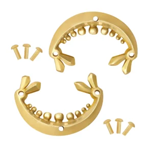 Pure Solid Brass Medieval Belt Mounts Set of 2 Functional Accessory