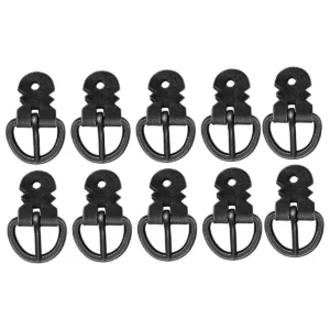 Medieval Plate Armor Buckle Set – Hand-Forged Blackened Iron (Set of 5)