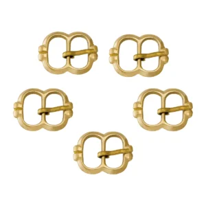 Medieval Double Loop Belt Buckles Set