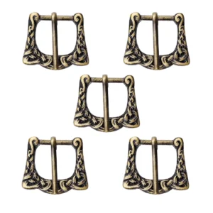 Dark Age Warrior Solid Brass Buckle Belt Accessory Set of 5