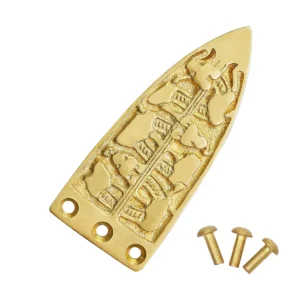 Viking Brass Belt Chape – Engraved Serpent Motif Belt End