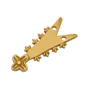 Renaissance Solid Brass Belt End Chape – Ornate Medieval & Costume Accessory - 2 cm