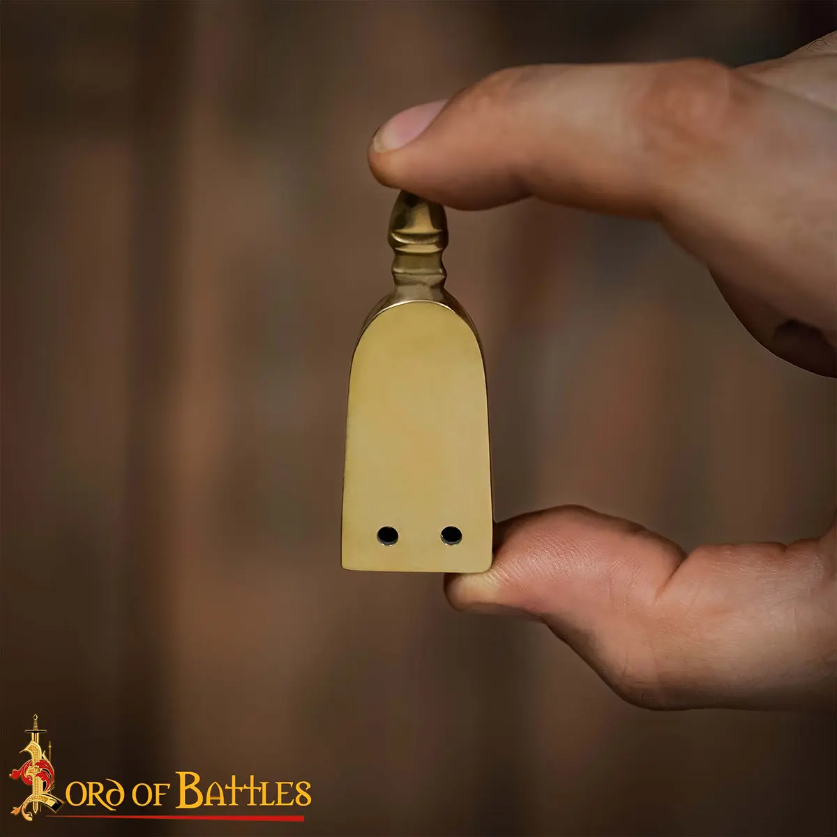 Medieval Pure Brass Belt Chape – Handcrafted Historical Belt End with Rivets, LARP, Accessory, Costume Medieval Pure Brass Belt Chape – Handcrafted Historical Belt End with Rivets, LARP, Accessory, Costume - Image 4