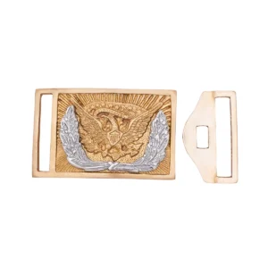 Civil War Union Officer’s Brass Buckle – Sand Cast with Chrome Laurel Design