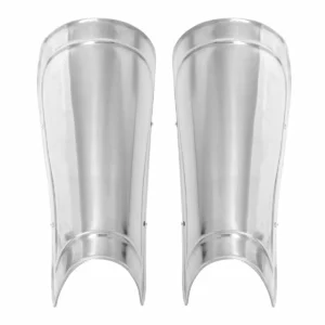 Plain Medieval Steel Greaves – 14th Century Leg Armor for Battle-Ready Warriors