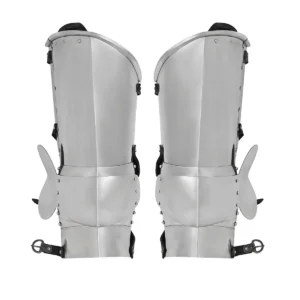 Medieval 14th century French Steel Leg Armor 16 gauge