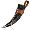 Drinking Horn with Leather Holder