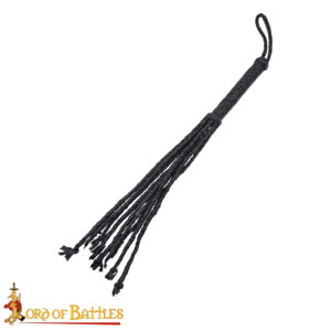 Medieval Whip Hand Braided Black