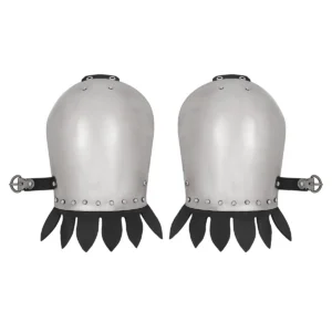 Medieval Steel Pauldron Pair – 16 Gauge Polished Shoulder Armor