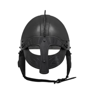 Vendel Inspired Steel Helmet Blackened with Padded Liner