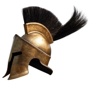Miniature Spartan Helmet with Plume & Display Stand