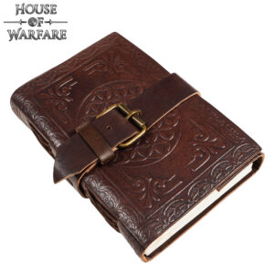 Engraved Leather Journal with Brass Buckle