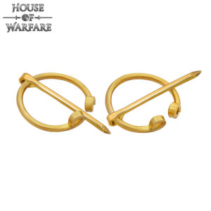 Solid Brass Small Brooch with Rounded Ends