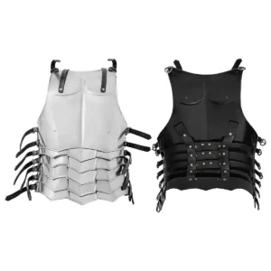 The Vanguard Articulated Cuirass Fantasy Armor with Leather Straps & Buckles